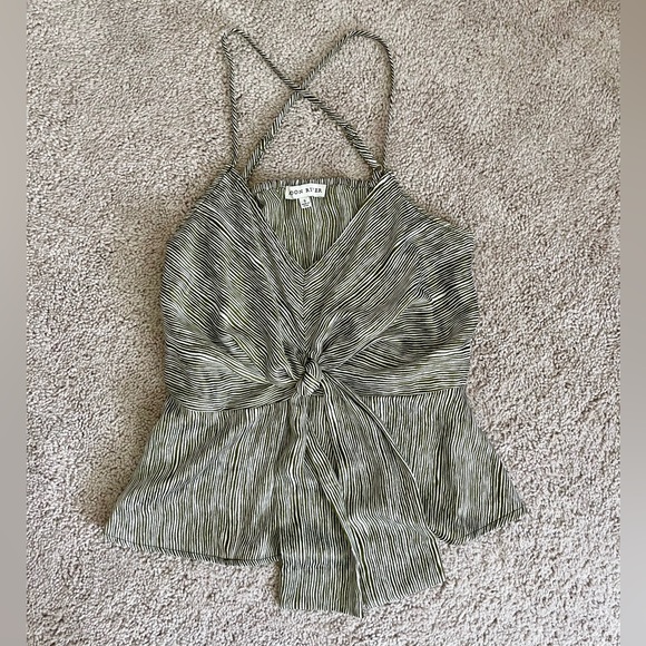 Southmoon Under Striped Silk Top - Picture 2 of 4